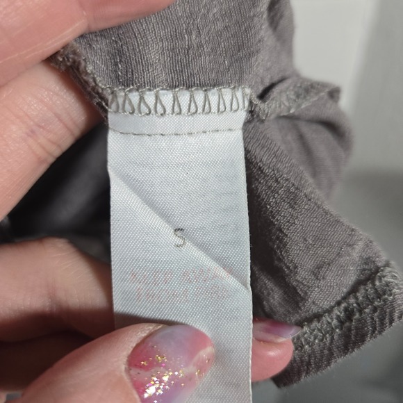 Apricot Drape Front Sleeveless Tunic Top Small Gauze Lagenlook Boho Asymmetrical - Picture 6 of 7